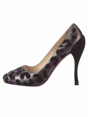 靴 PRADA Black Stitch Nubuck Leather Heels Prada | Shoes | Prada